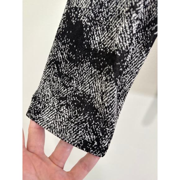 Vtg Chicos Travelers Black Slinky Liquid Knit Faux Wrap Top XL 3 Girl Boss USA - Picture 7 of 8